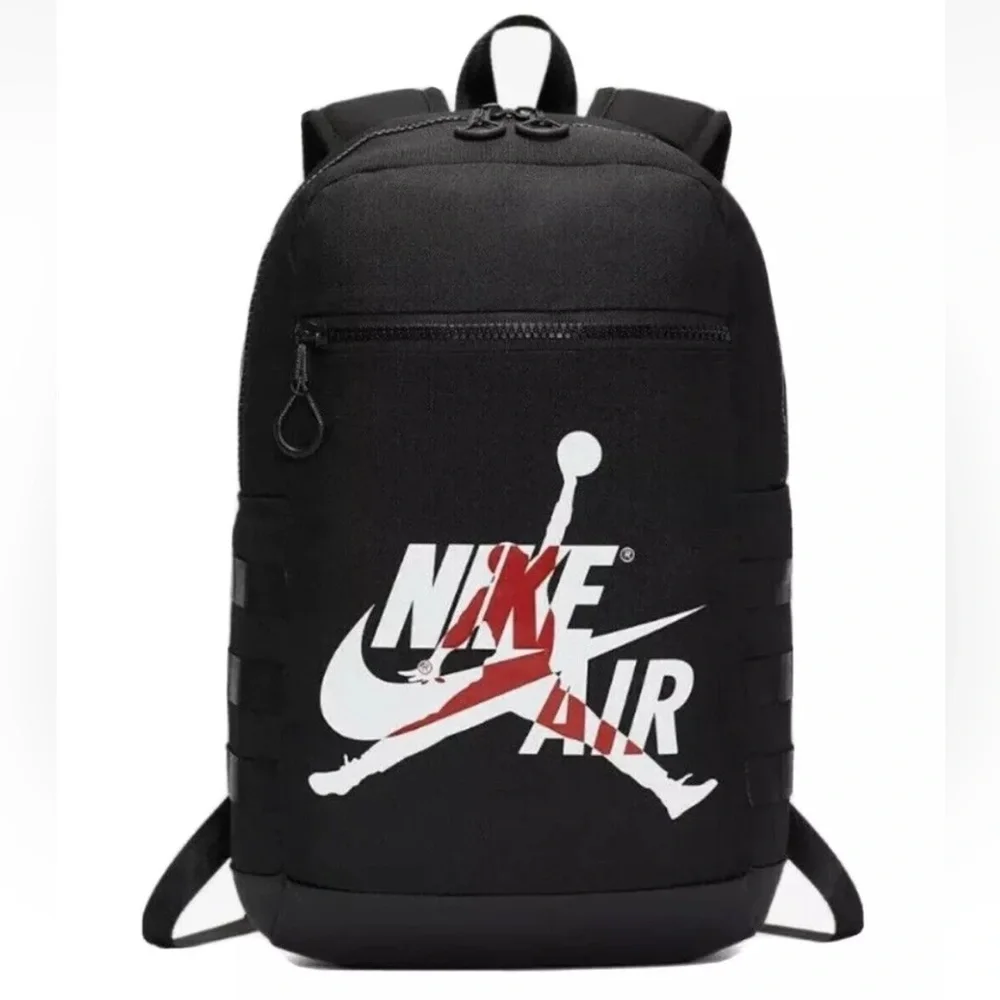 New with Tag Nike  Jordan jumpman Logo classic Backpack Black Gym Bag